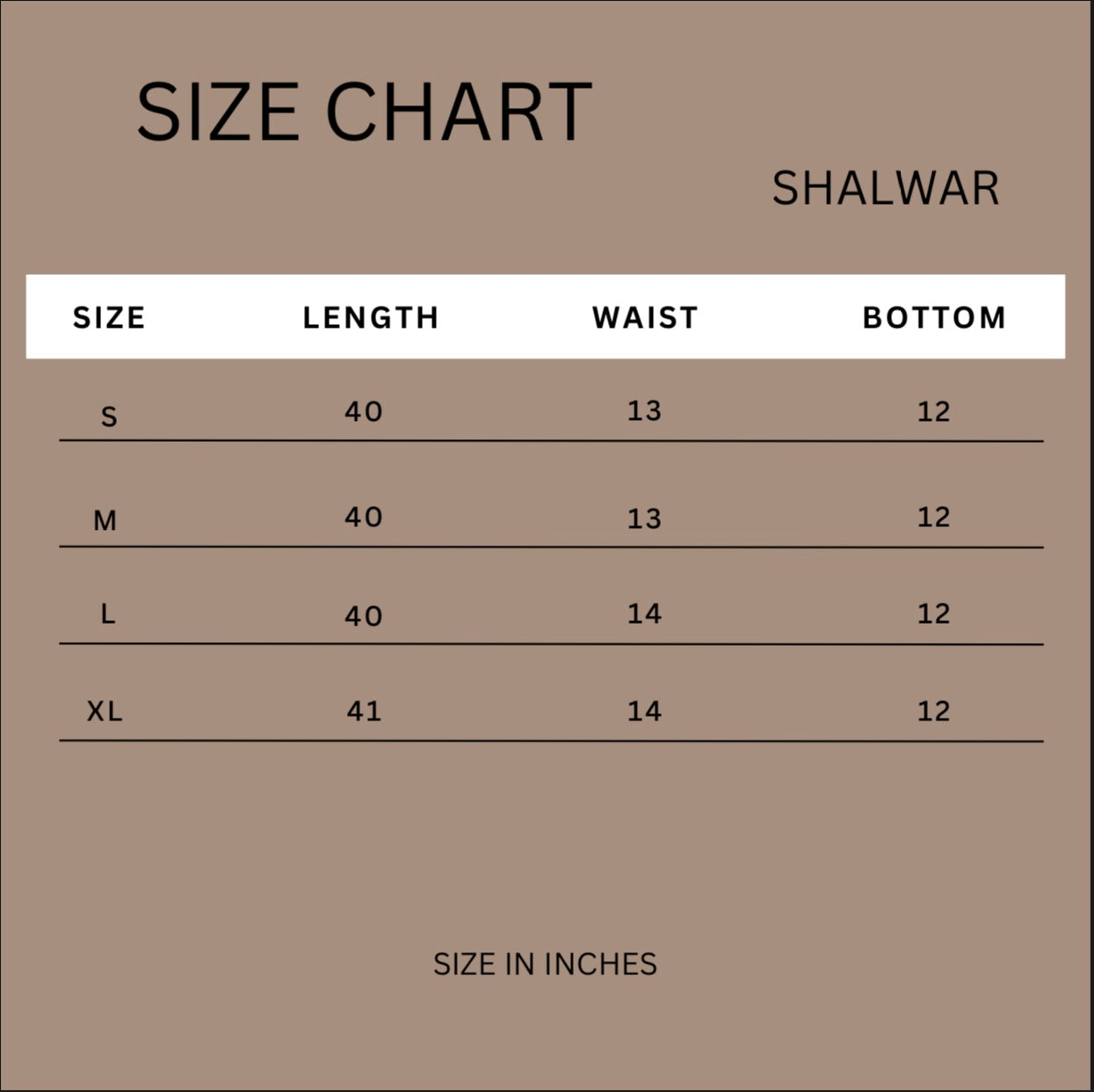 Dark Brown Farshi Shalwar