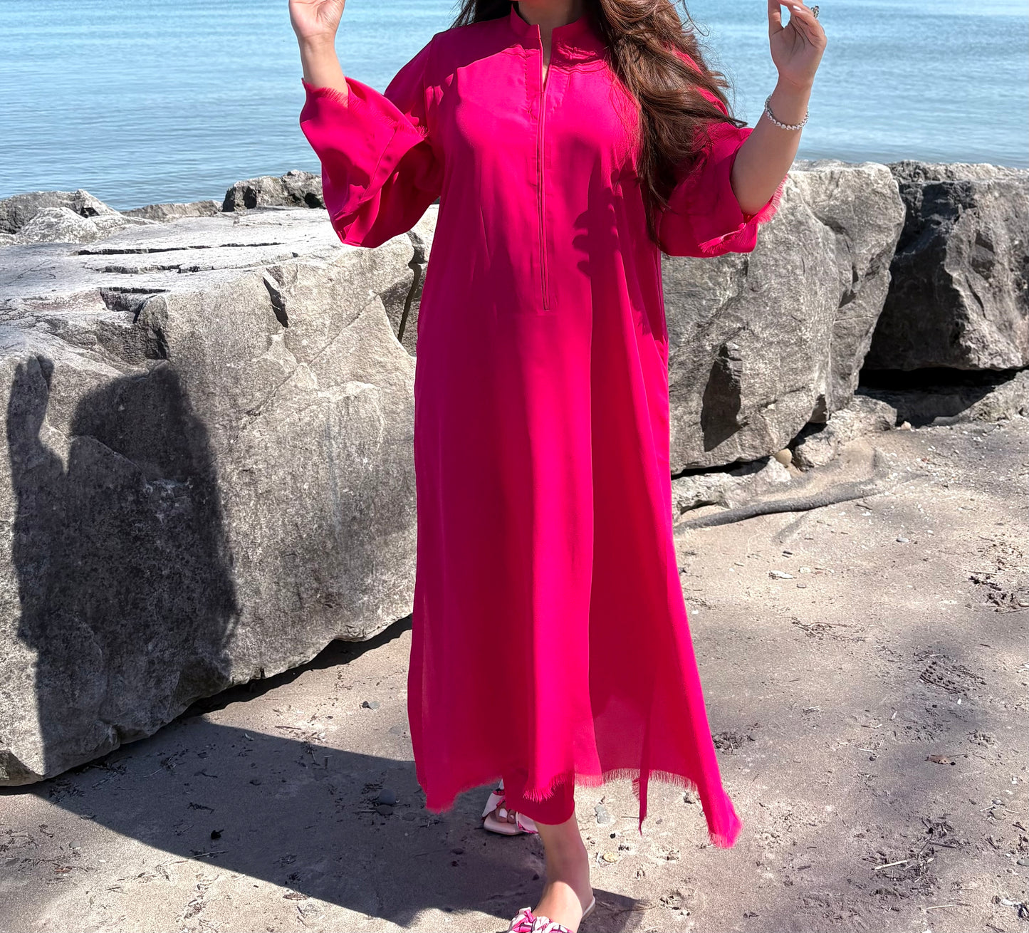 Bright magenta solene set