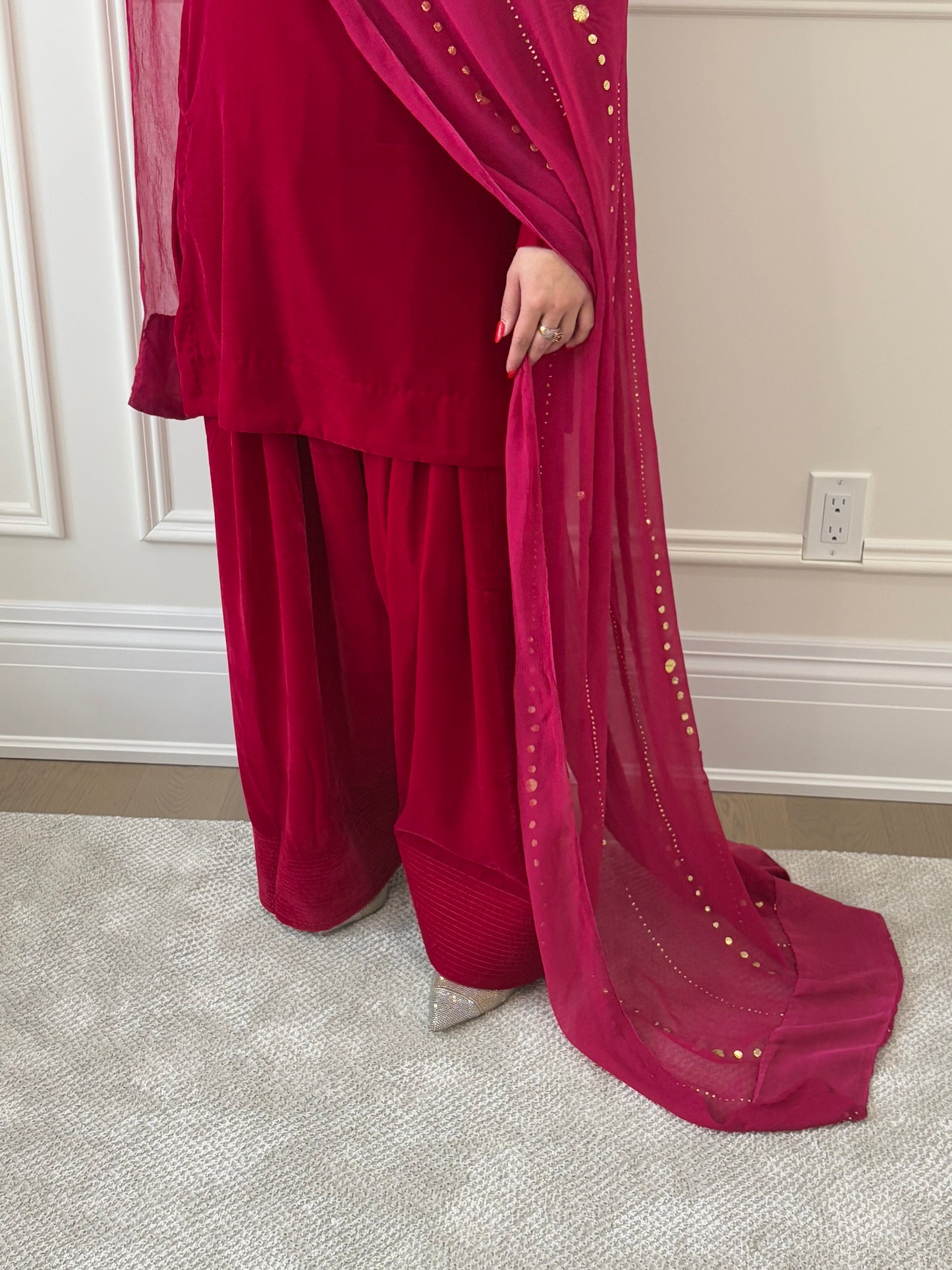 Hot Pink farshi shalwar