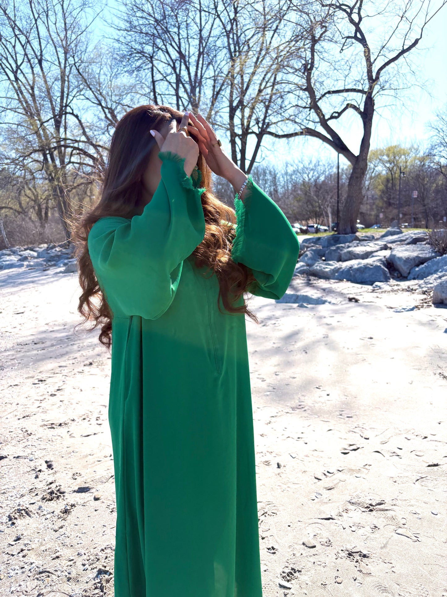 Grass green solene set