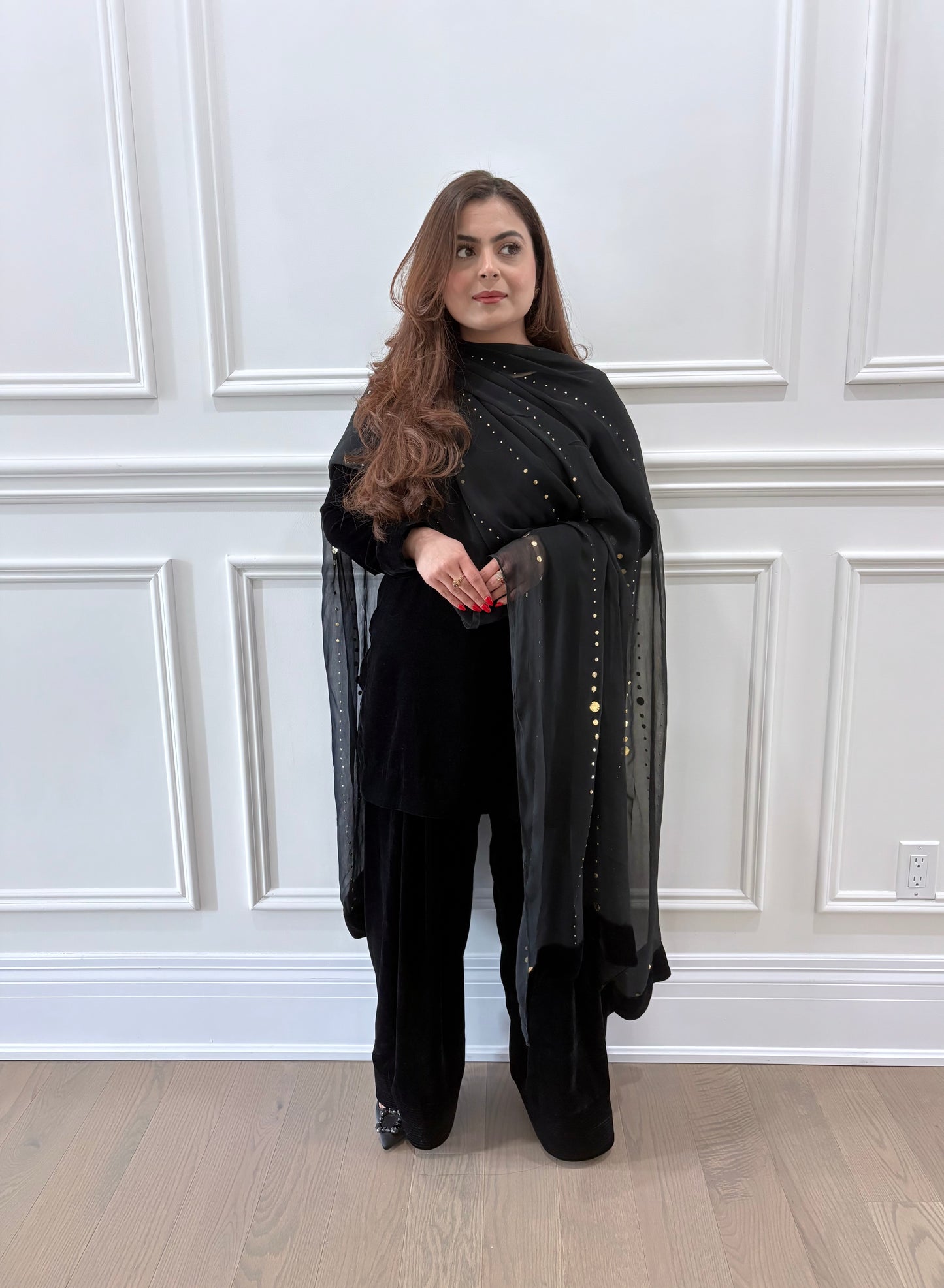 Black farshi shalwar