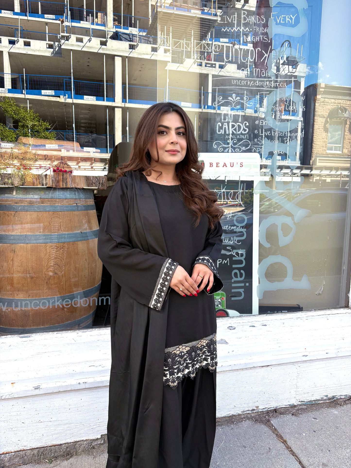 Black embroidered farshi shalwar