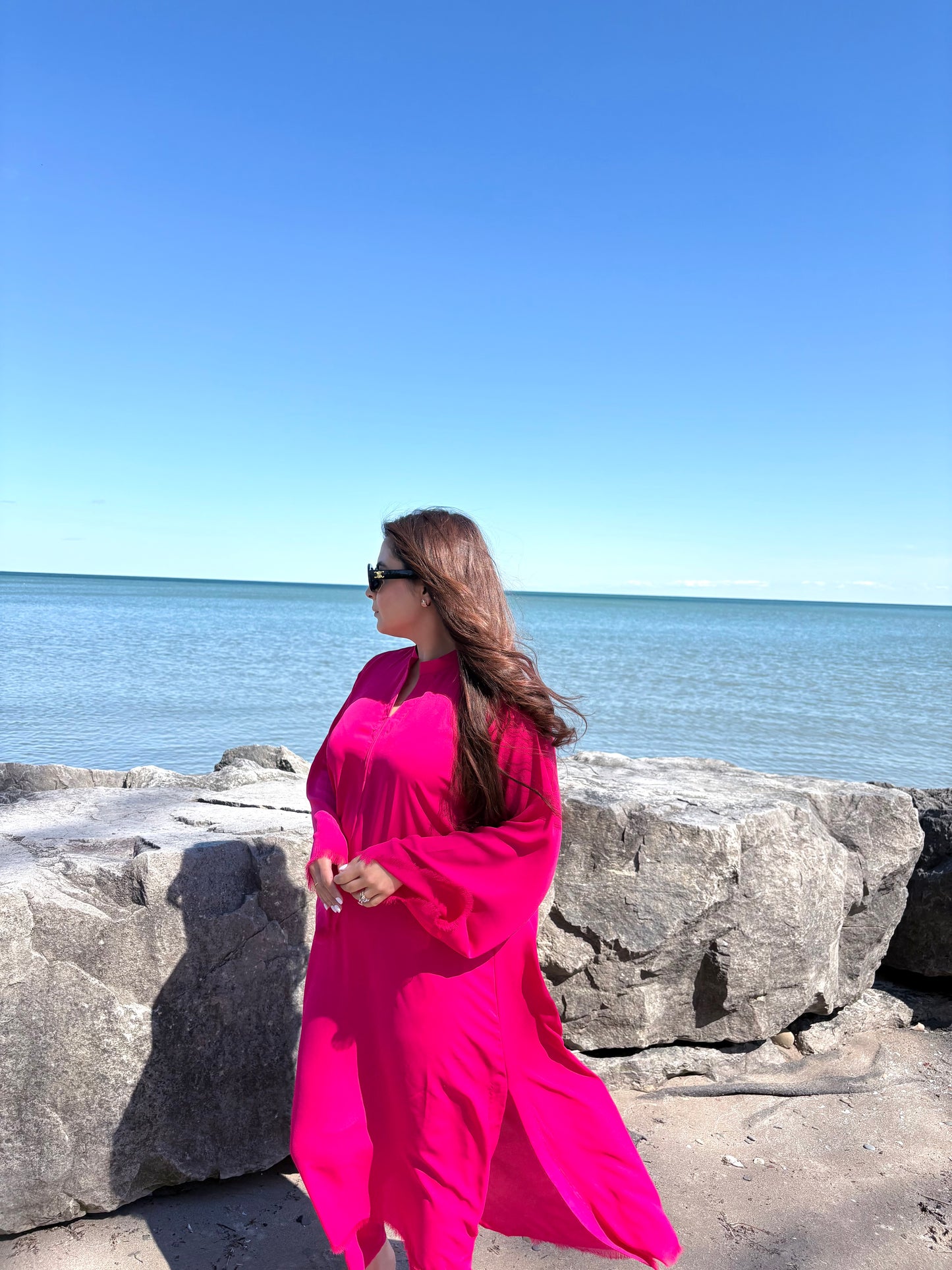 Bright magenta solene set