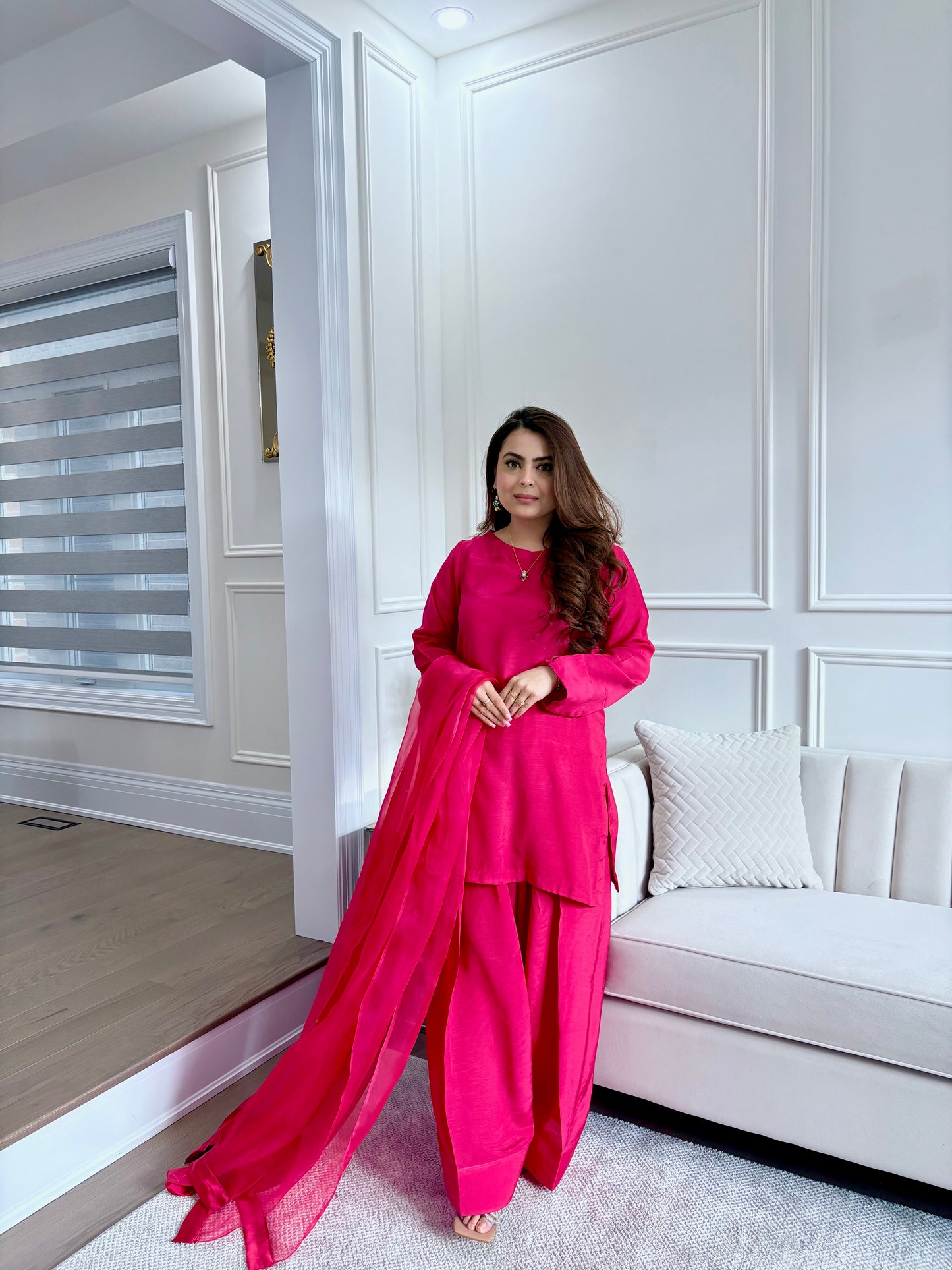 Ruby pink farshi shalwar