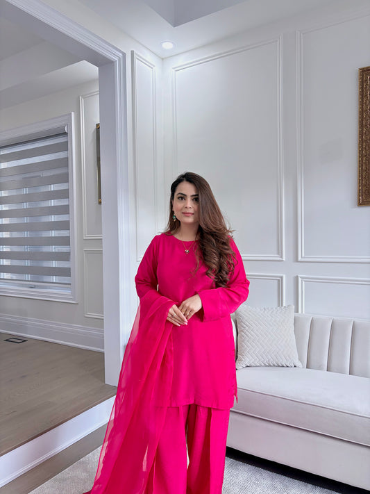 Ruby pink farshi shalwar