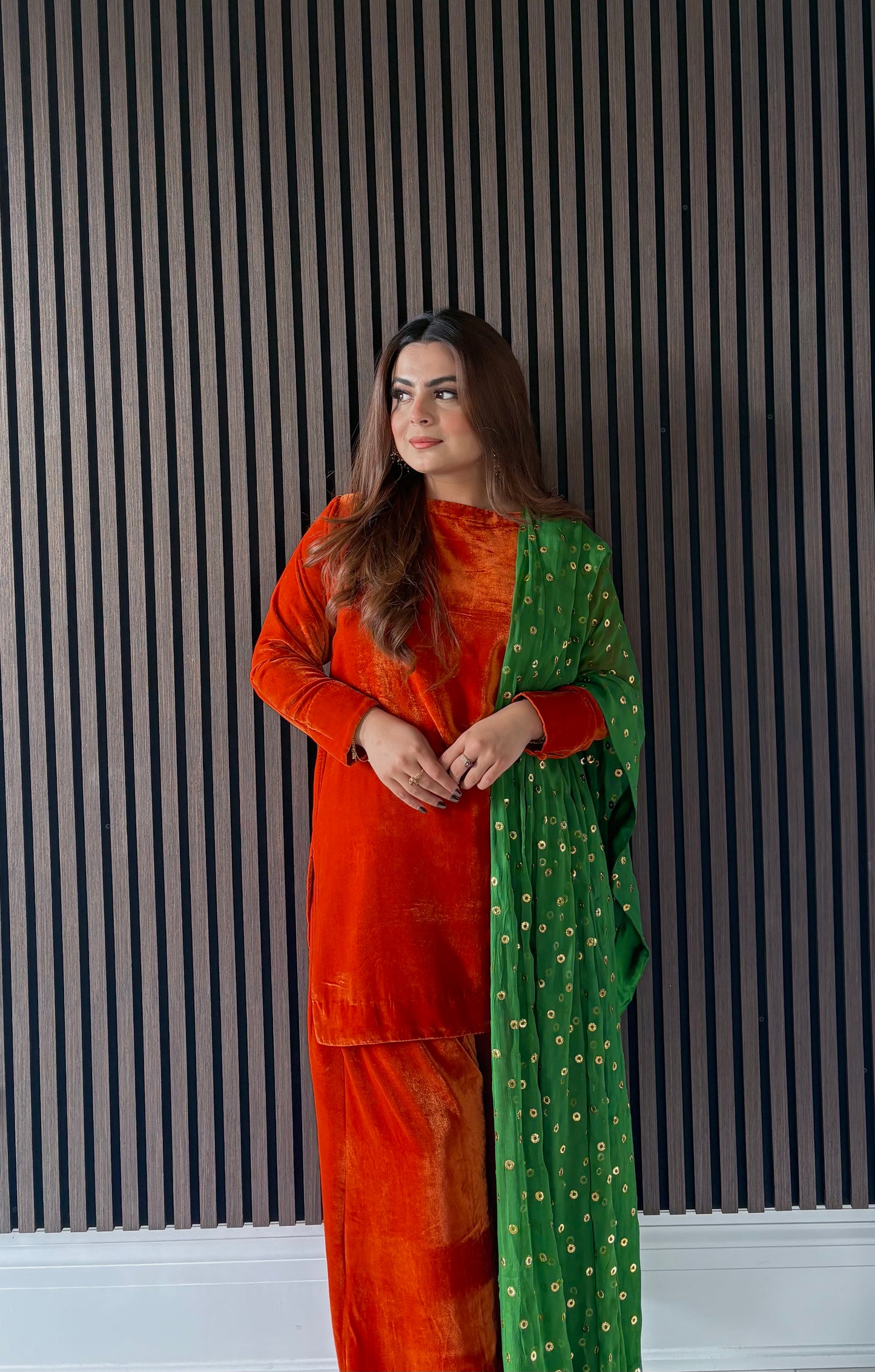 Rust Reverie Farshi Shalwar