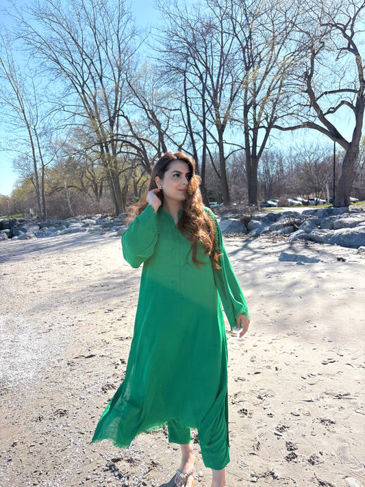 Grass green solene set