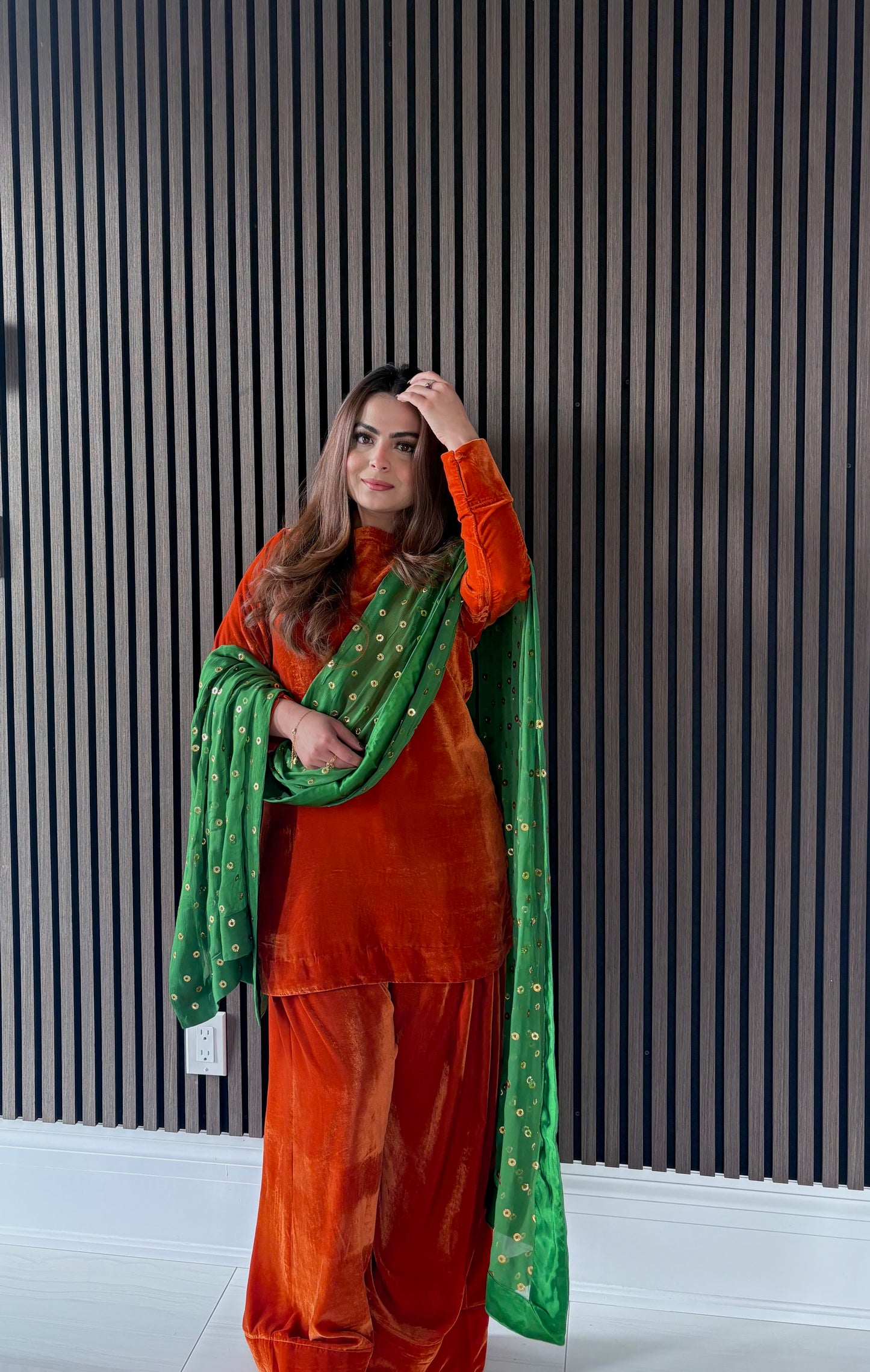 Rust Reverie Farshi Shalwar