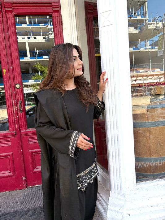 Black embroidered farshi shalwar